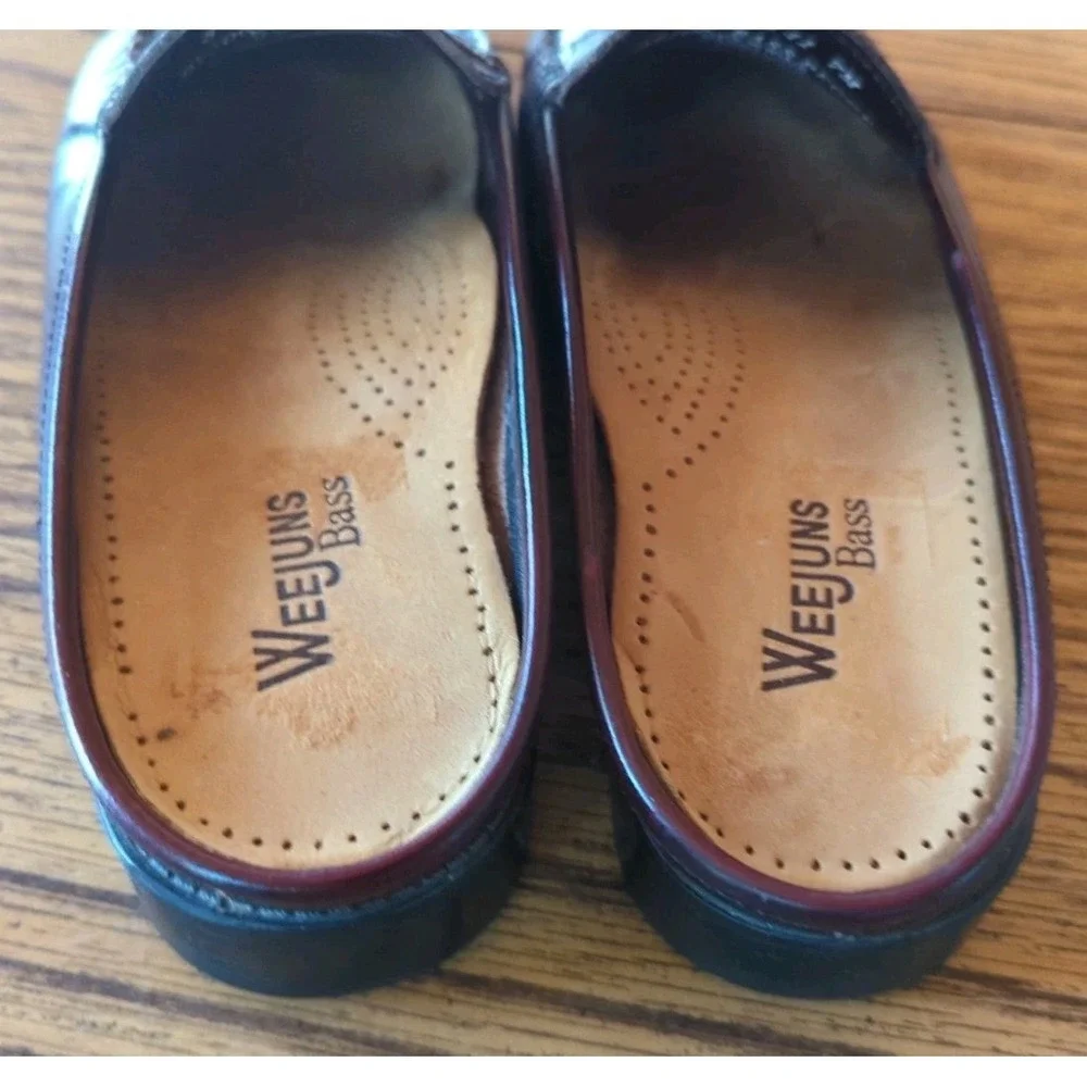 G.H. Bass & Co. Weejuns Peggy Mule Easy Wine Leather Loafer Women's‎ Size 7 M
